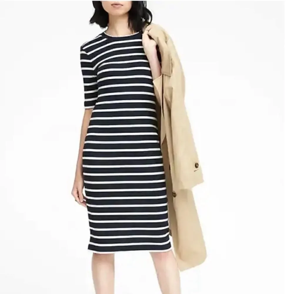 banana republic striped knit dress Banana Republic Petites Striped Sweater Dress